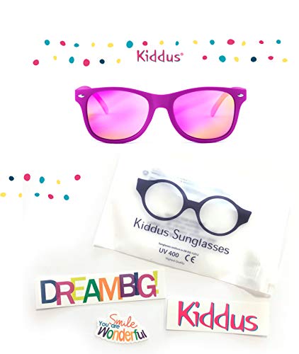 Kiddus Gafas de Sol POLARIZADAS para niña niño chica chico. UV400 Protección 100% contra rayos ultravioleta. A partir de 6 años. Resistentes, Seguras, ligeras y confortables