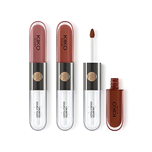 KIKO Milano Unlimited Double Touch Lipstick Kit | Kit De Labios Compuesto De 3 Labiales Líquidos En Dos Pasos