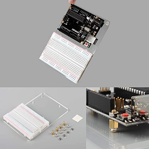 Kit de Inicio definitivo con Tutorial Soporte para Placa de Pruebas Cables de Puente resistencias Motor de CC Compatible con Arduino R3 Proyecto Mega 2560 Nano