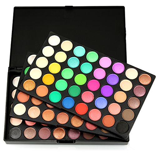 Kit de Maquillaje All in One, FantasyDay 120 Colores Sombra De Ojos Eyeshadow Paleta de Maquillaje Cosmética Profesional Navidad Belleza de Regalos con 10 Brochas Maquillaje para Cara, Base, Colorete