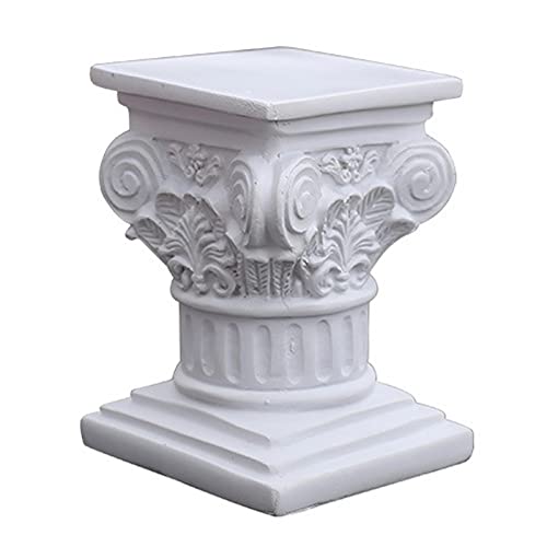 KMDJ 11,5 CM Pedestal de Columna Romana - Accesorios de decoración de Pilar Romano de Resina - Estatuilla de Soporte de Pedestal de Pilar Romano - Decoración de Fiesta de cumpleaños de Boda