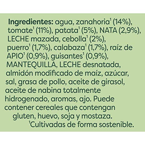 KNORR Crema Alicia, calabaza, zanahoria y guisantes, 500 ml