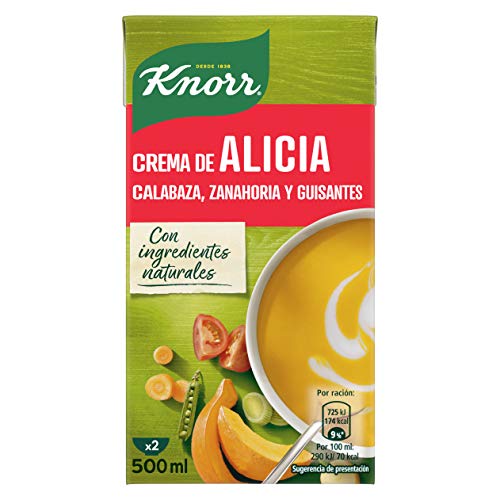 KNORR Crema Alicia, calabaza, zanahoria y guisantes, 500 ml