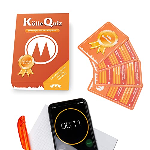 Kölle Quiz – El mejor Quiz sobre la ciudad de Colonia – 500 preguntas de 11 categorías – formato tarjeta – tarjeta de quiz