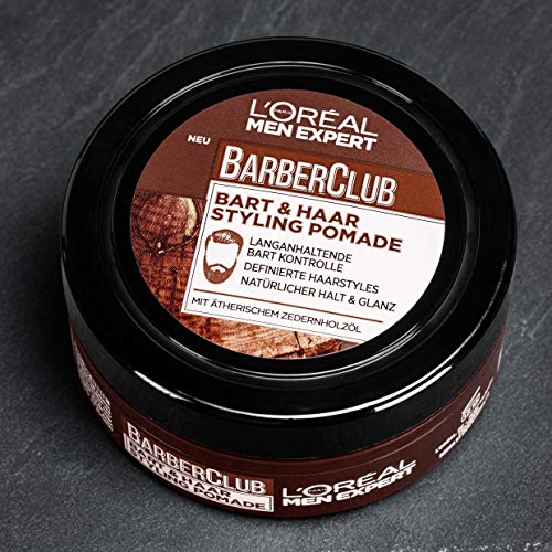 L 'Oreal Men expert Barber Club Barba y Cabello pomade, 75 ml, barba Cuidado