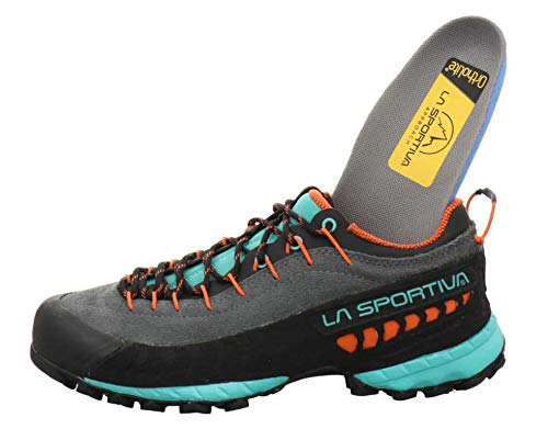 LA SPORTIVA TX4 Woman, Zapatillas de montaña Mujer, Carbon/Aqua, 39 EU