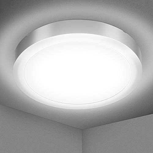 Lámparas de Techo,Plafón LED Techo Baño 18W Blanca Natural 5000K Equivalente 120W 1700LM Impermeable IP54 Ø22cm Ultrafino Luz de Techo Led Moderna para Cocina Dormitorio Salón Pasillo