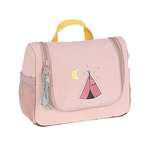 LÄSSIG Adventure Bolsa de aseo para niños con etiqueta para el nombre, 20 cm, 1,6 L, Tipi rosa