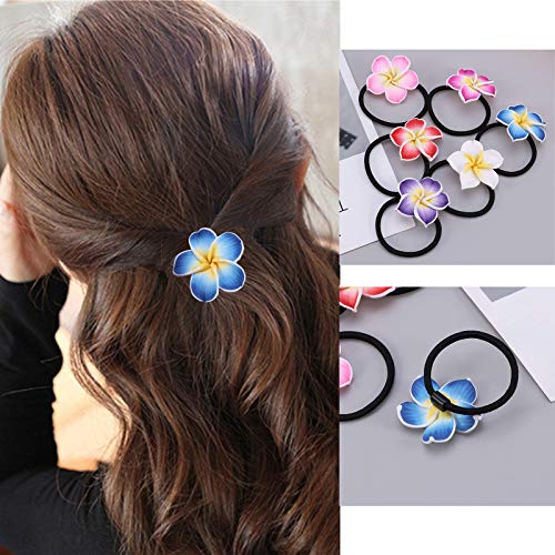 Lazos Para El Cabello Elásticos Flores Simples Accesorios El Cabello Hawaiano Accesorios Para El Cabello Flores Hawaianas Flores Hawaianas Venda Plumeria Frangipani Hawaiano Círculo De Pelo De Damas