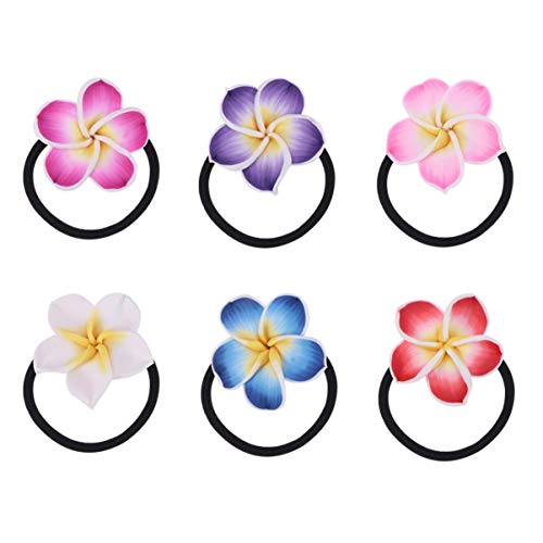 Lazos Para El Cabello Elásticos Flores Simples Accesorios El Cabello Hawaiano Accesorios Para El Cabello Flores Hawaianas Flores Hawaianas Venda Plumeria Frangipani Hawaiano Círculo De Pelo De Damas