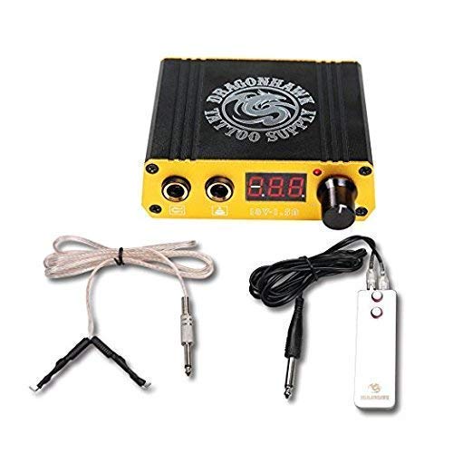 LCD Portable Mini Tattoo Power Supply Clip Cord Foot Pedal Kit P077EUYMX