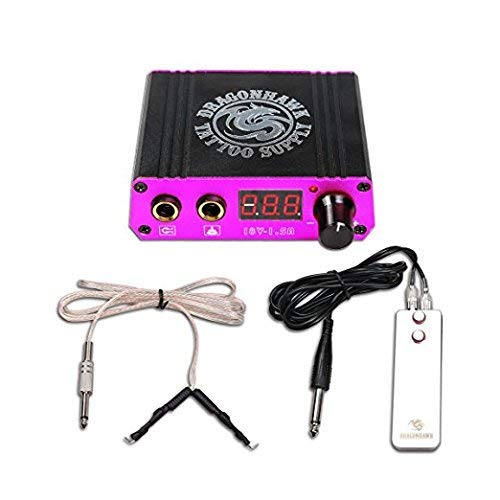 LCD Portable Mini Tattoo Power Supply Clip Cord Foot Pedal Kit P078EUYMX