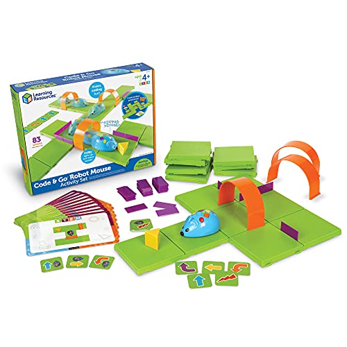 Learning Resources- Code & Go Conjunto de Actividades del ratón Robot, Color (XLR-LER2831)