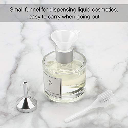 Ledoo Mini Funnel Set 20 Piezas Mini Embudo para Perfume, Embudo pequeño, Mini embudos de plástico Transparente para perfumes, Productos para el Cuidado del Cabello, lociones, humectantes