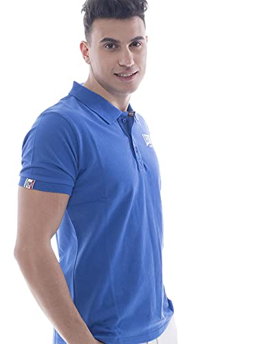 León 1947 Sport Fight Activewear LSM318, Polo Media Manga para Hombre, Hombre, Sport Fight Activewear LSM318, BLU (Royal), XS