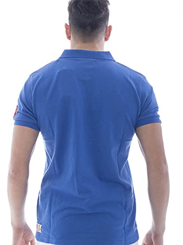 León 1947 Sport Fight Activewear LSM318, Polo Media Manga para Hombre, Hombre, Sport Fight Activewear LSM318, BLU (Royal), XS