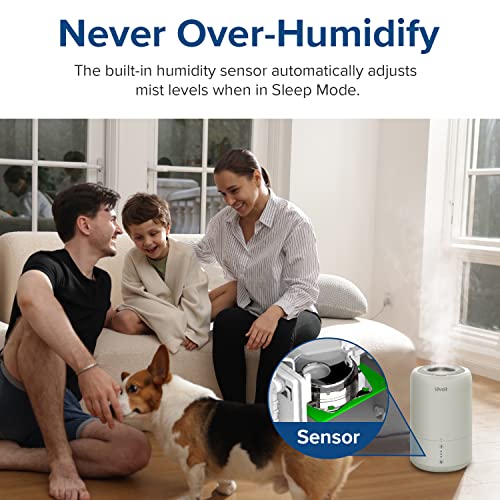 LEVOIT Top-Fill 1.8L Humidificador Ultrasónico para Bebés, Silencioso <28dB, Difusor Dura 20H con Modo de Sueño Inteligente, Apagado Automático,BPA Free a Habitaciones Bebés, Dormitorios, Oficinas