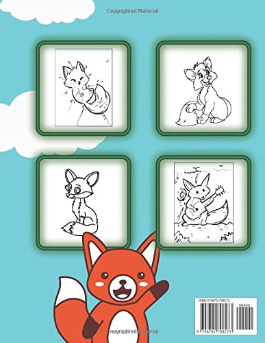 Libro da colorare Fox per bambini: Incredibili pagine da colorare di animali Bambini piccoli per bambini che amano colorare, ragazze e ragazzi di età ... adorabili da colorare per creatività e relax