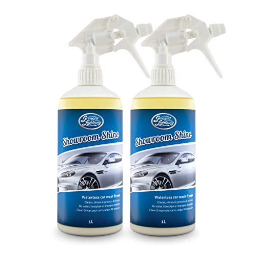 Limpiador a la cera sin agua Showroom Shine para coches, pack de dos, de Greased Lightning