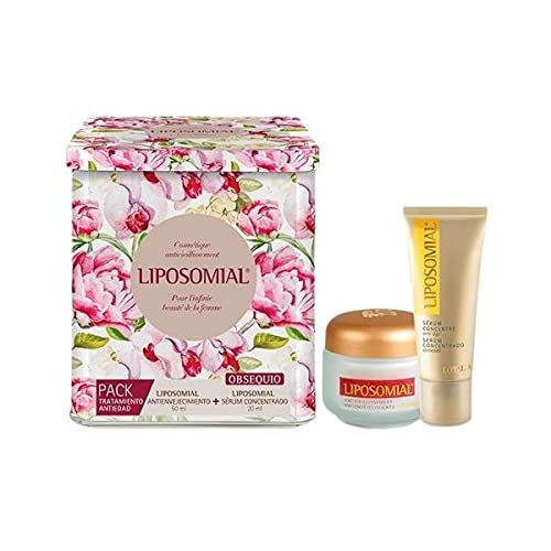 Liposomial Antienvejecimiento crema + serum + lata decorada