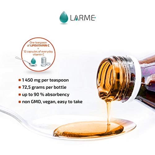 LIPOVITAMIN C® - LIPOSOMAL VITAMINA C Líquida de Alta Dosificación-1450mg por Porción-por 5ml! Altamente Concentrada para Máxima Eficacia. Garantiza Absorción y Biodisponibilidad Mayor