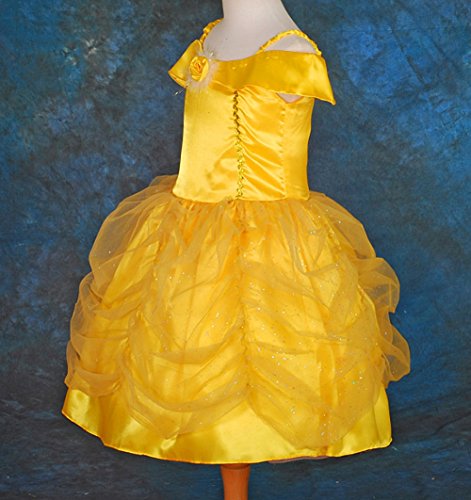 Lito Angels Disfraz Belle de la Bella y la Bestia Vestido de Princesa Amarillo para Bebé Niñas Talla 18 a 24 Meses, estilo A