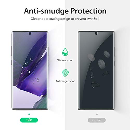 LϟK 3 Pack Protector de Pantalla para Samsung Galaxy Note 20 Ultra 5G / 4G 6.9 Pulgada - Sin Burbujas HD Película de TPU Transparente Sin Bordes Levantados Posicionador Fácil de Instalar