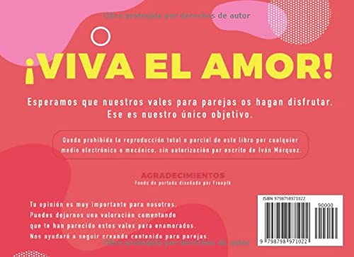 Lo quiero todo contigo. Vales para parejas: 60 vales para enamorados. Regalos originales para mujer y hombre. Talonario para novio o novia. San ... regalo con amor. (Vales Sensation Print v2)