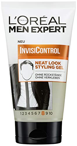 L'Oréal Men Expert Invisicontrol Neat Aspecto Gel Estilizador, para Cuidado & Natural Estilos, Después Belieben Modelable sin a Pegar, 150ml