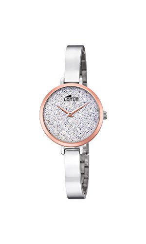 Lotus Watches Reloj Análogo clásico para Mujer de Cuarzo con Correa en Acero Inoxidable 18563/1