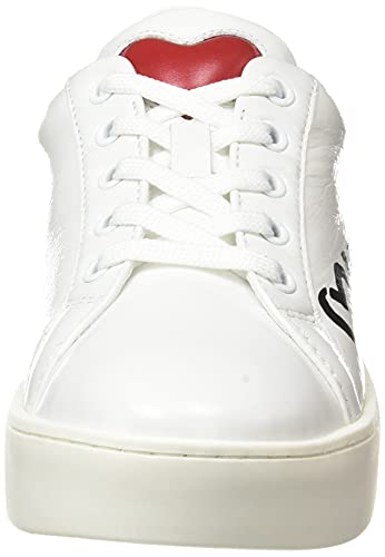 Love Moschino, Scarpe da Donna, Pre Collezione Autunno Inverno 2021, Zapatillas Mujer, Bianco, 35 EU