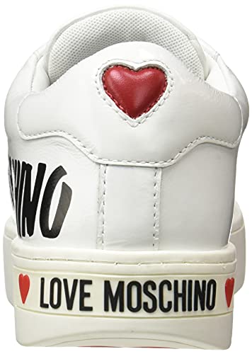 Love Moschino, Scarpe da Donna, Pre Collezione Autunno Inverno 2021, Zapatillas Mujer, Bianco, 35 EU