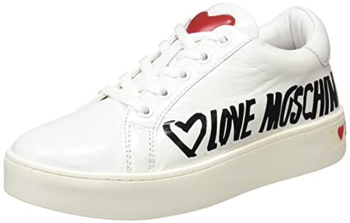 Love Moschino, Scarpe da Donna, Pre Collezione Autunno Inverno 2021, Zapatillas Mujer, Bianco, 35 EU