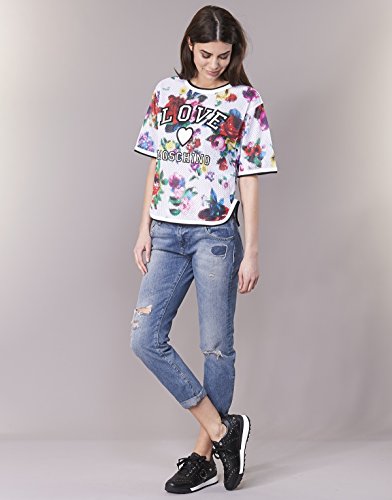 Love Moschino T-Shirt Camiseta, Multicolor (A00+Pixel Flow. 0009), 36 (Talla del Fabricante: 38) para Mujer