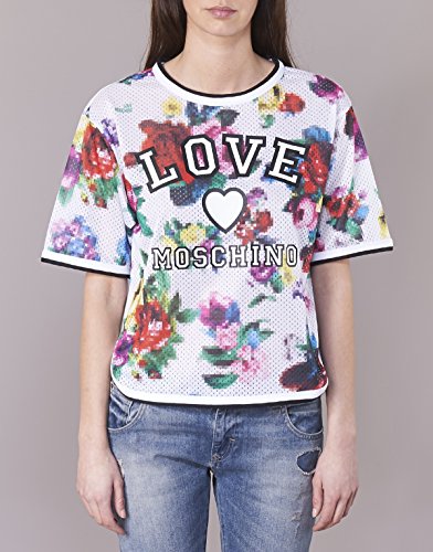 Love Moschino T-Shirt Camiseta, Multicolor (A00+Pixel Flow. 0009), 38 (Talla del Fabricante: 40) para Mujer