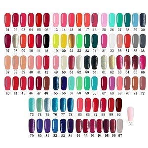 LoveCrazy 4pcs Kit De Colores 17-20 Esmaltes en Gel Manicura Francesa Uñas de Gel Esmalte Semipermanente Color Gel UV LED Manicura Arte