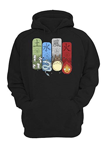 LukeTee Ghibli Elemental Charms Sudadera Unisex Small