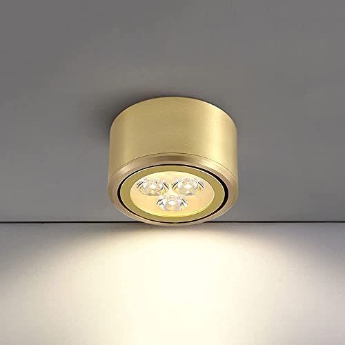 LUOFDCLDDD Downlight Spotlight Spotlight Spotlight Foco Iluminado, 45 Accesorio de Iluminación de Acento Ajustable, Galería de Pasillo Corredor Galería de Cocina Sala de Estar de Latón Spotlight Ligh