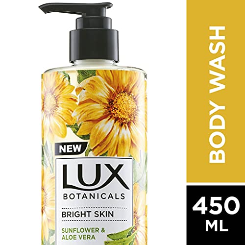 Lux Botanicals Gel de Ducha Bright Skin (450ml) | Girasol y Aloe Vera | Disfruta de una Piel Brillante y Flexible