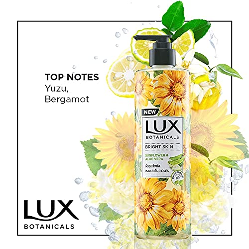 Lux Botanicals Gel de Ducha Bright Skin (450ml) | Girasol y Aloe Vera | Disfruta de una Piel Brillante y Flexible