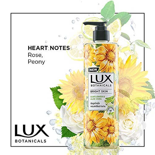 Lux Botanicals Gel de Ducha Bright Skin (450ml) | Girasol y Aloe Vera | Disfruta de una Piel Brillante y Flexible