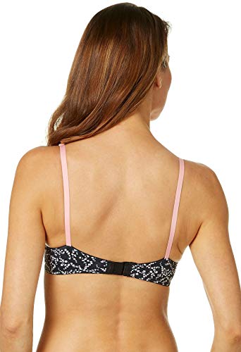 Maidenform Women's One Fab Fit T-Shirt Bra, Cherry Blossom Print Black