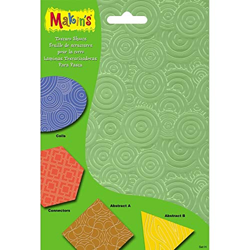 Makin 's – Estados Unidos de plástico Textura de Arcilla Hojas 7 x 5.5-Inch-Set H (Bobinas, Conectores y resúmenes de)