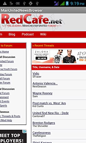 Man United News Browser