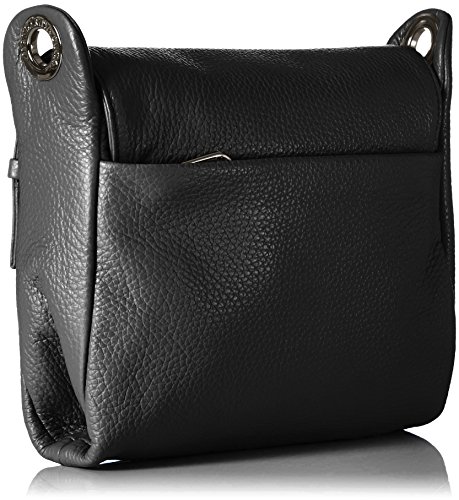 Mandarina Duck Mellow Leather P10FZT93, Bolso Bandolera para Mujer, Nero, 23x18x3 (L x H x W)