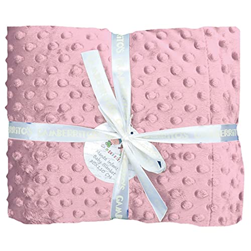 Manta Burbuja y Dou Dou Osito Manta extrasuave + doudou Osito Tacto Aterciopelado, Set de Regalo Bebe, Lavable, Textura en Relieve (Maquillaje)