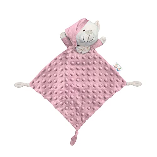 Manta Burbuja y Dou Dou Osito Manta extrasuave + doudou Osito Tacto Aterciopelado, Set de Regalo Bebe, Lavable, Textura en Relieve (Maquillaje)