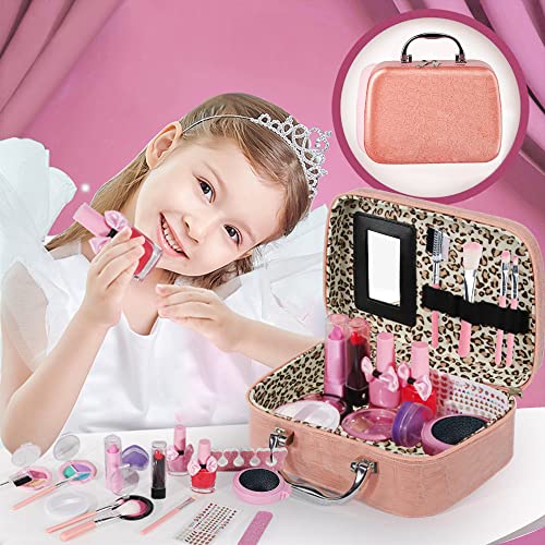 Maquillaje para Niñas,20 Piezas Juguetes de Maquillaje Lavables para Niños, Seguros y No Tóxicos, Juegos de Maquillaje para Niñas, Regalo de Princesa para Niñas en Fiesta Cumpleaños 6 7 8 9 10 Años