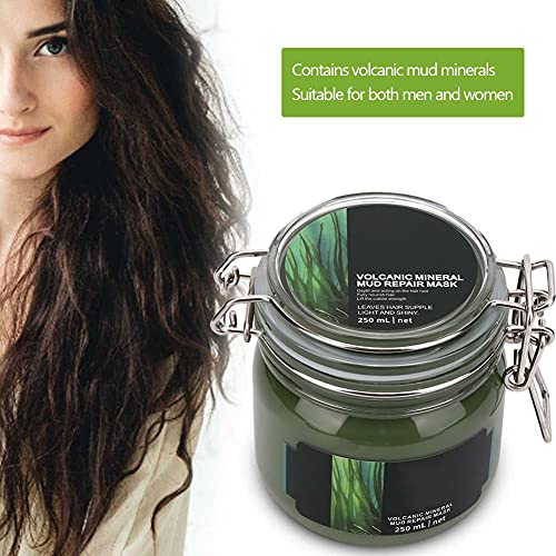 Máscara Para Pelo Mascarilla Para El Cabello Con Barro Volcánico Para Reparar Cabello Largo Y Rizado Nutritivo, Seco, Dañado, Hidratante Mascarilla Para El Cuidado Del Cabello de Recuperación(250ml)