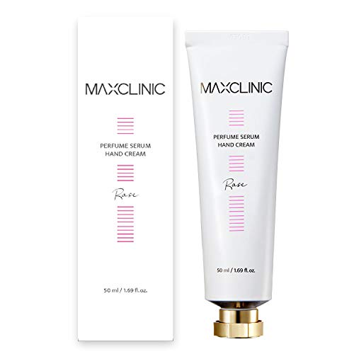 MAXCLINIC Perfume Serum Handcream Rose Rosa Crema de manos perfumada, hidratante, suavizante para manos secas y agrietadas 50ml / 1,69 oz